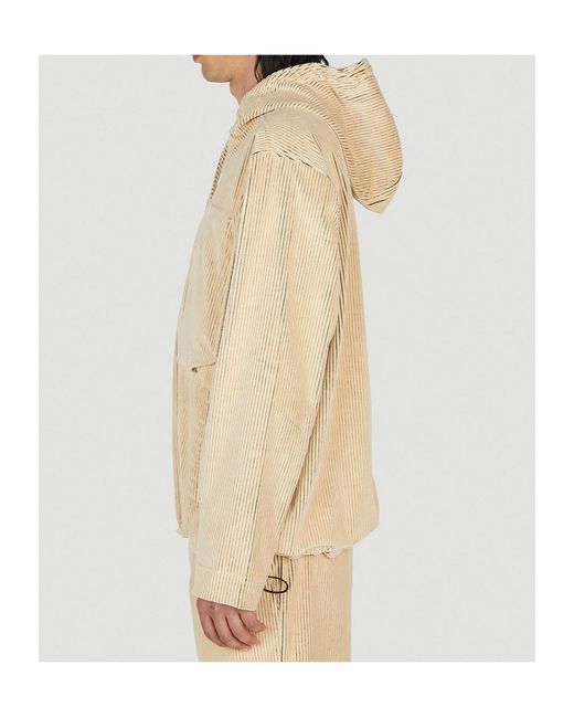RANRA Natural Steinn Drawstring Corduroy Hoodie for men
