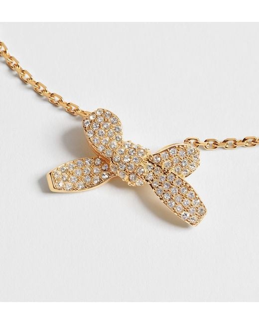 Dior Metallic Delicate Bow Necklace