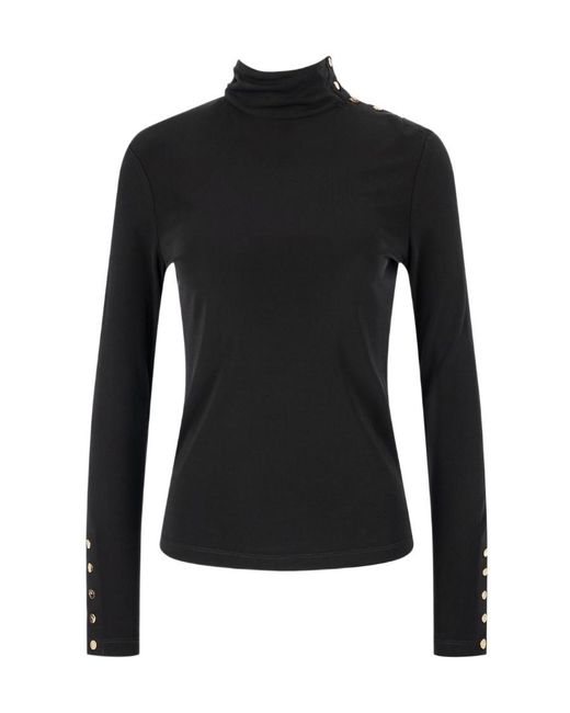 Tory Burch Black Button-Detailed Knitted Jumper
