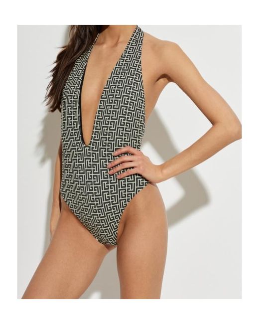 Balmain Gray One-Piece