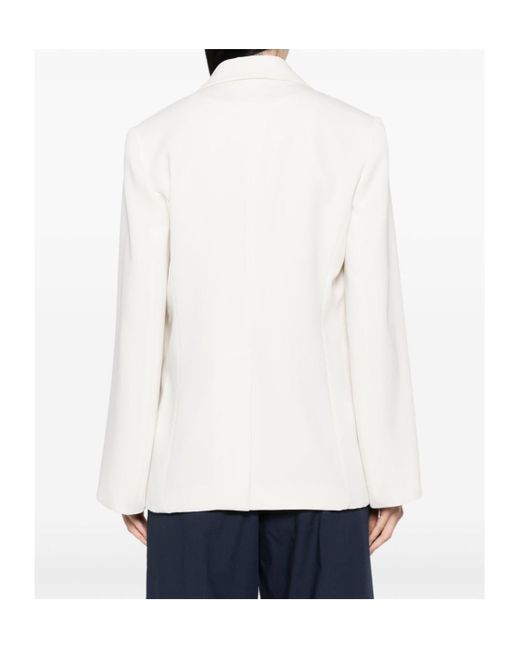 P.A.R.O.S.H. White Single-Breasted Blazer