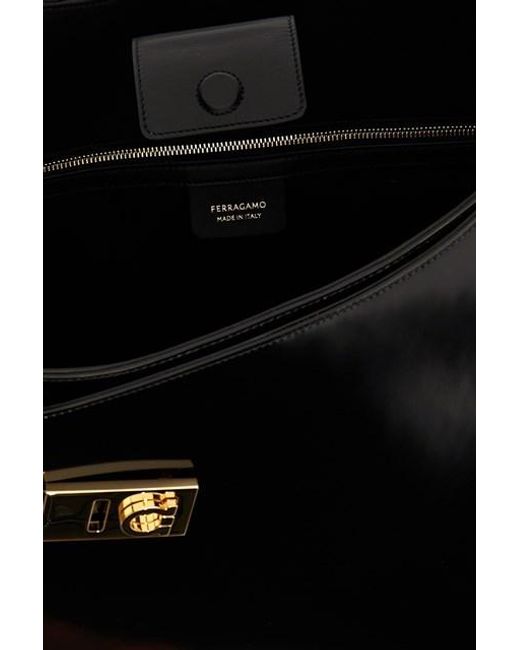 Ferragamo Black Ferragamo Archivio Xl Shoulder Bag