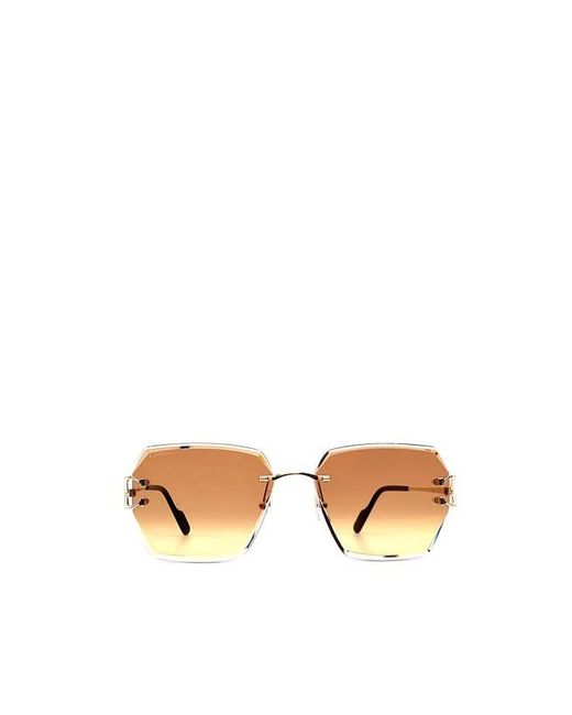 Cartier Pink Square Frame Sunglasses