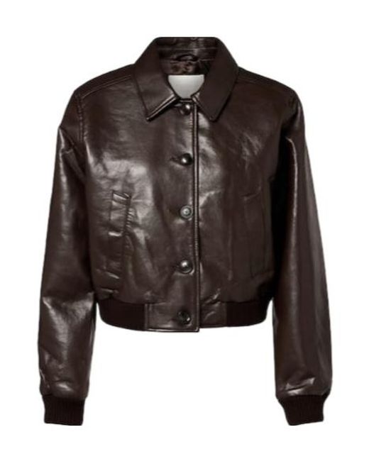 Citizens of Humanity Black Lola Leather Bomber Jacket