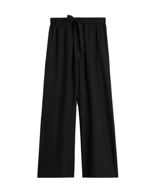 Totême Black Straight-Leg Trousers