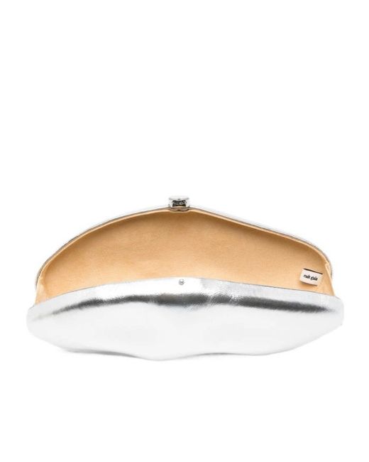 Cult Gaia Gray Clasp Clutch