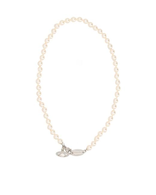 Vivienne Westwood White Simonetta Pearl Necklace