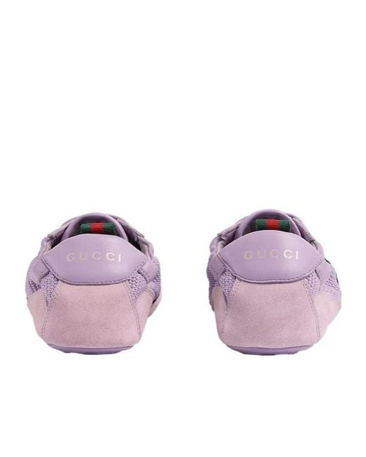 Gucci Purple Shift Lace-Up Sneakers