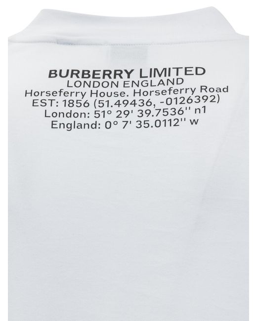 Burberry White Shark-Print T-Shirt for men