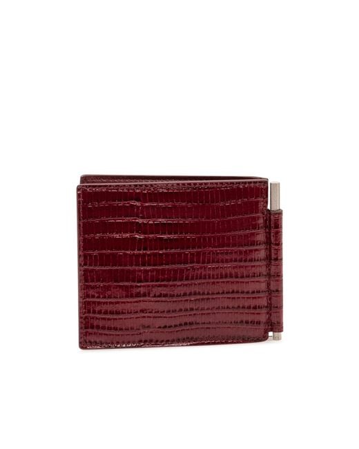 Tom Ford Red Printed Tejus Wallet for men