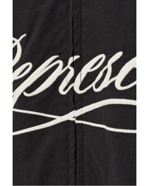 Represent Black Logo-Embroidered Panelled Jacket for men