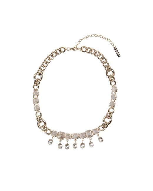 Ermanno Scervino Metallic Embellished Chain Necklace