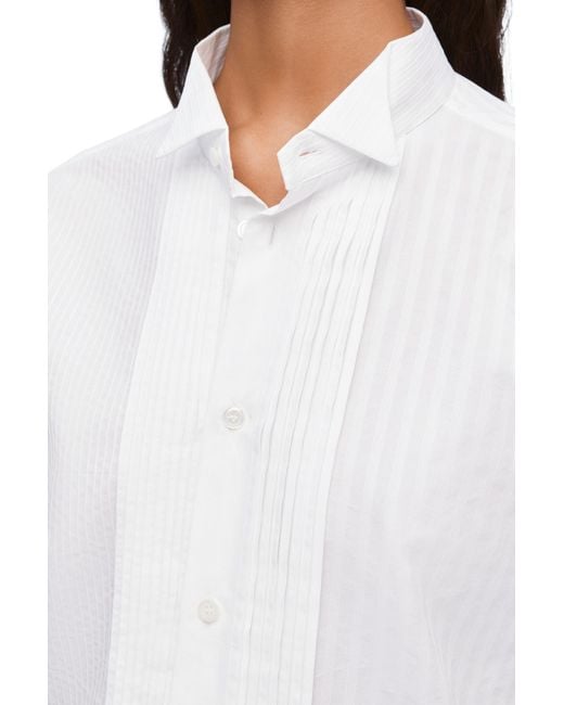 Loewe White Pleated Shirt