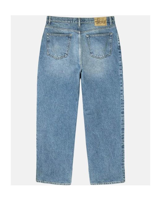Stussy Blue Five-Pocket Jeans for men