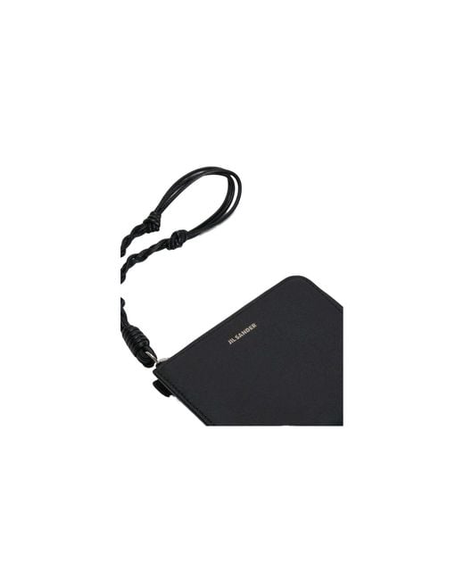 Jil Sander Black Tangle Card Holder for men