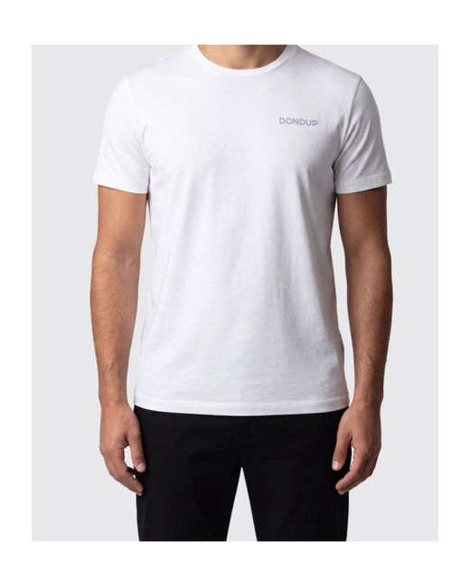 Dondup White Logo T-Shirt for men