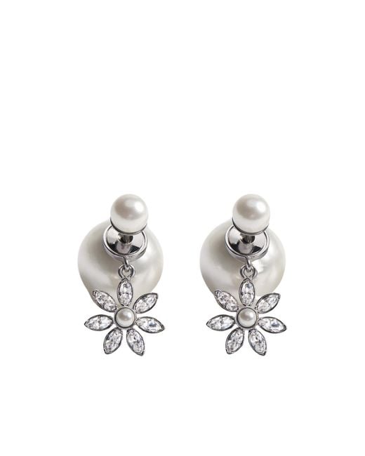 Dior White Tribales Earrings