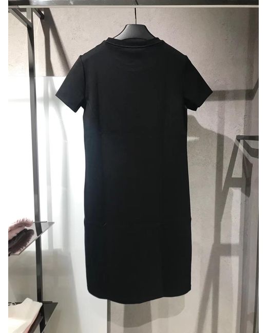 KENZO Black Logo Printed Dress