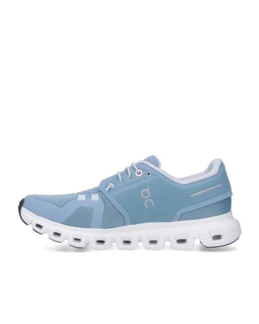 On Shoes Blue W Cloud Lace-Up Sneakers