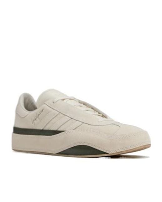 Y-3 White Gazelle Lace-Up Sneakers for men