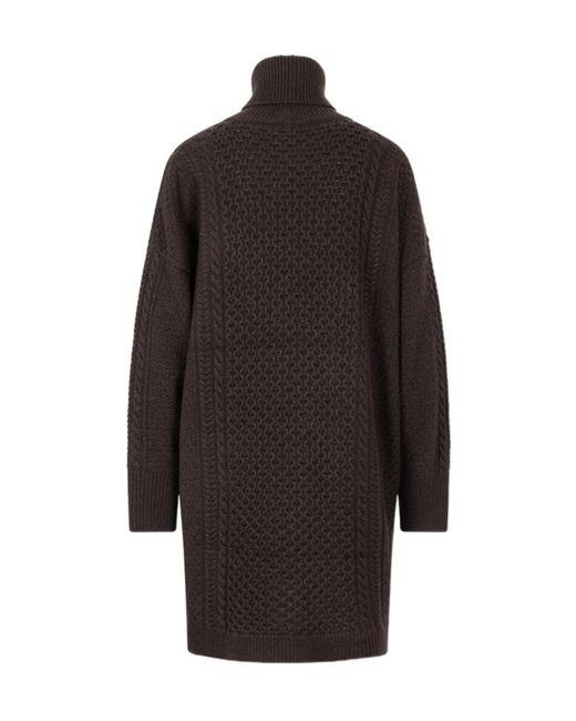 Fabiana Filippi Black High-Neck Knit Dress