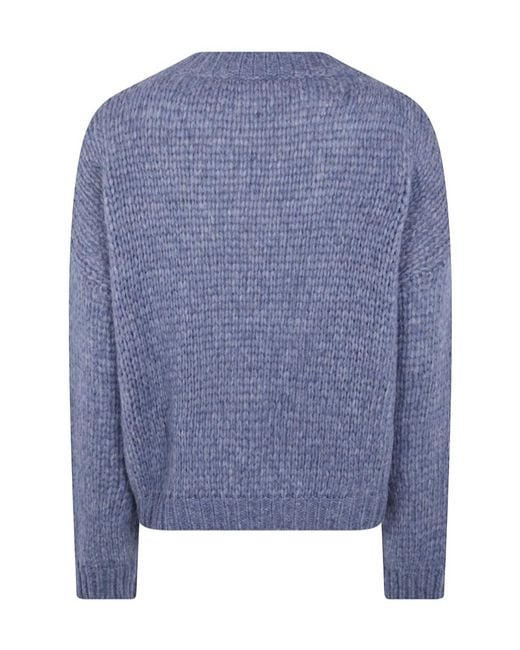 Nuur Blue Crew Neck Sweater