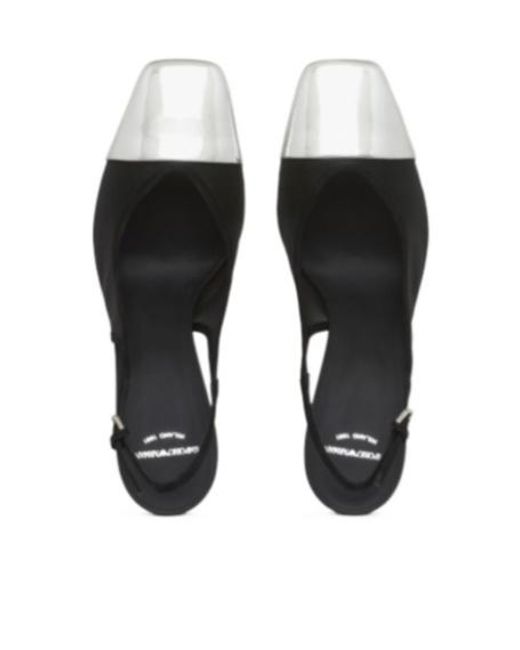 Emporio Armani Metallic Mesh Cap-Toe Heeled Pumps