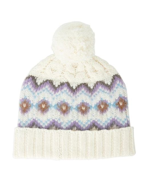 COACH White Logo Knitted Hat