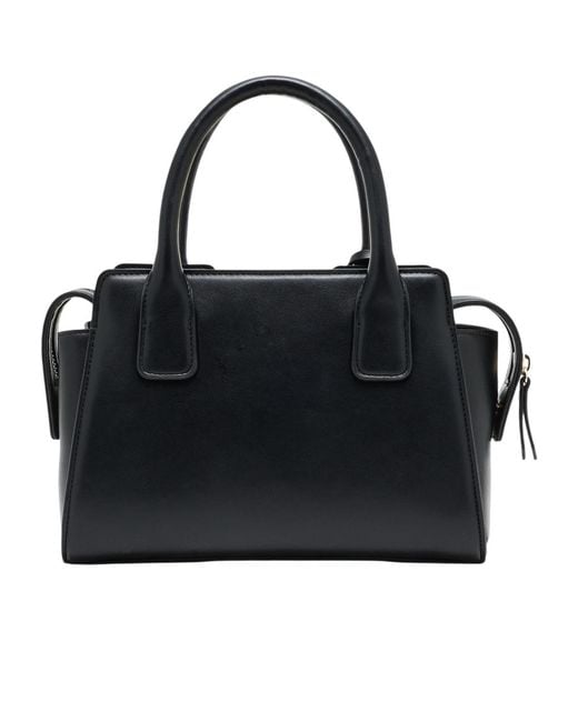 ARMANI EXCHANGE Black Logo-Plaque Tote Bag