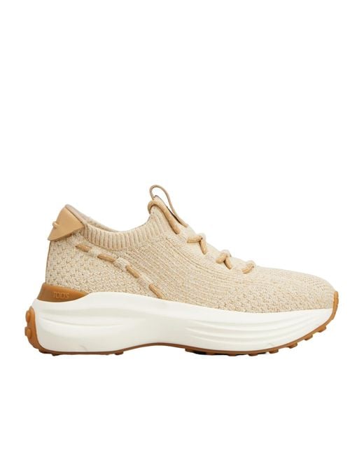 Tod's Natural Lace-Up Sneakers