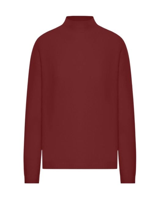 Max Mara Red Orlaya High Neck Jumper
