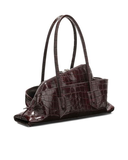 The Attico Brown The La Passeggiata Small Top Handle Tote Bag