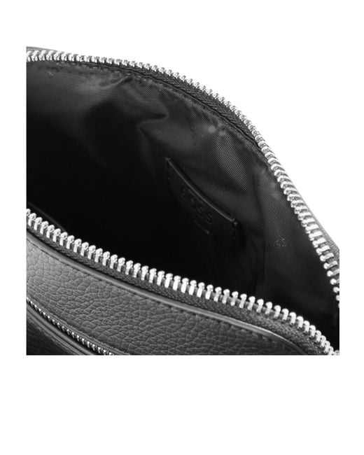 Boss Black Pebbledleather Vertical Pouch for men