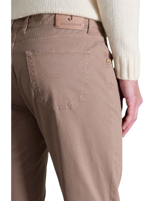 Jeckerson Natural Casual Pants With Belt Loops for men