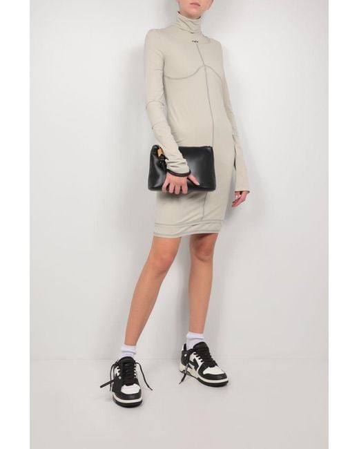 Off-White c/o Virgil Abloh Gray Jersey Bodycon Dress