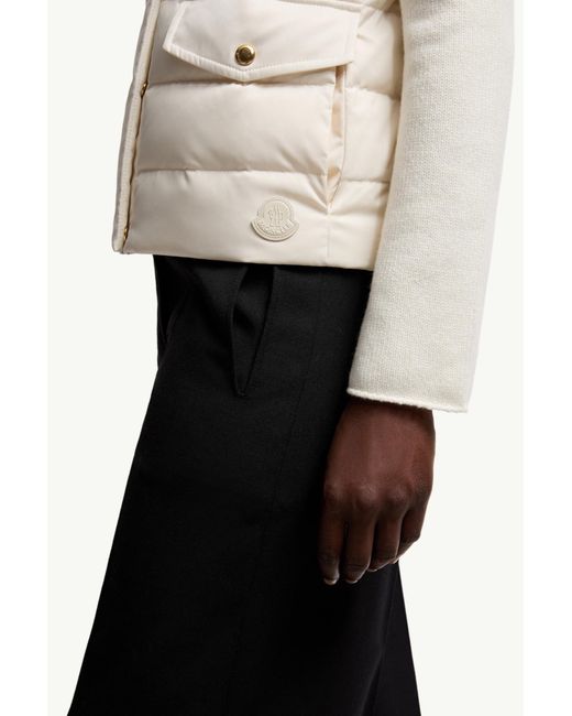 Moncler White Besset Down Gilet
