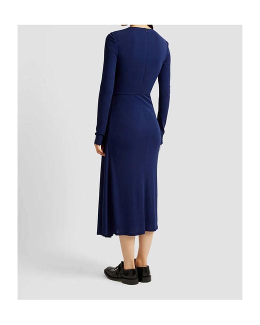 Erdem Blue Long-Sleeved Dress