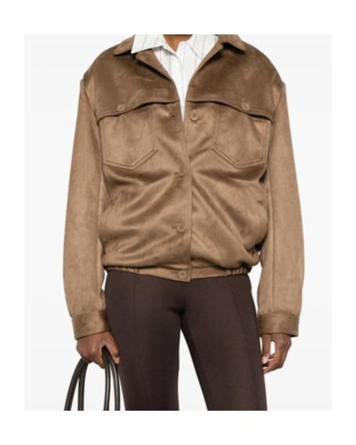 Frankie Shop Brown Long-Sleeved Casual Jacket