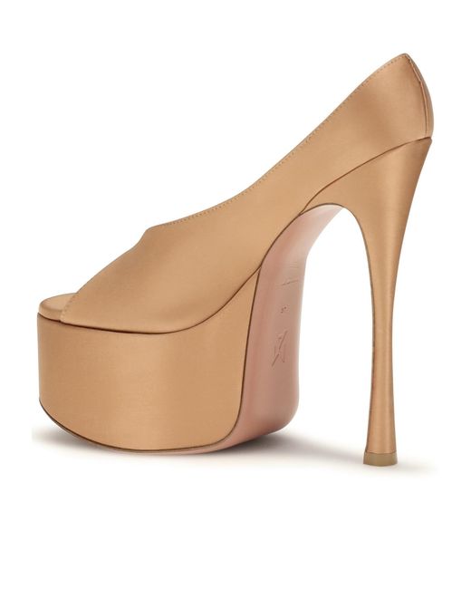 AMINA MUADDI Natural Anok Platform155 Heeled Pumps