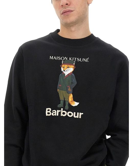 Maison Kitsuné Gray Round Neck Sweater for men