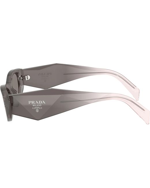 Prada White Eyewear Cat-Eye Sunglasses