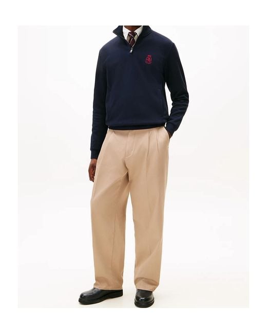 Tommy Hilfiger Blue Long-Sleeved Sweatshirt for men