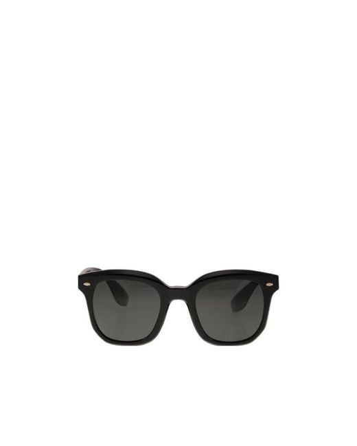 Brunello Cucinelli Black Round-Frame Sunglasses for men