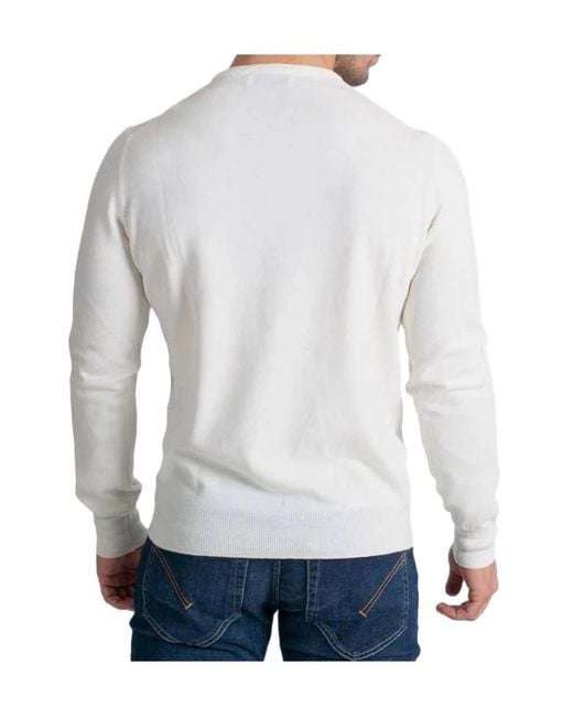 Gran Sasso White Crew Neck Sweater for men