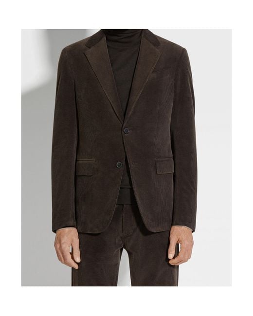 Zegna Black Cashco Single-Breasted Jacket for men