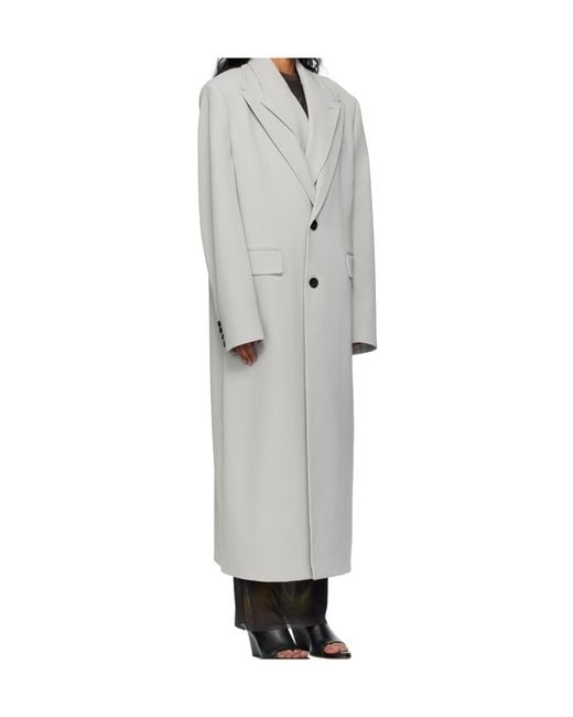 Jean Paul Gaultier Gray Double Layer Body Detail Coat
