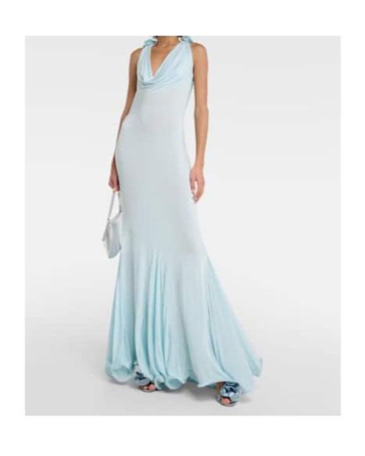 Magda Butrym Green Jersey Slip Dress