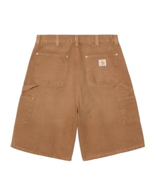 Carhartt Natural Logo-Patch Denim Shorts for men