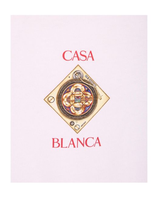 Casablanca Pink Crew Neck T-Shirt for men