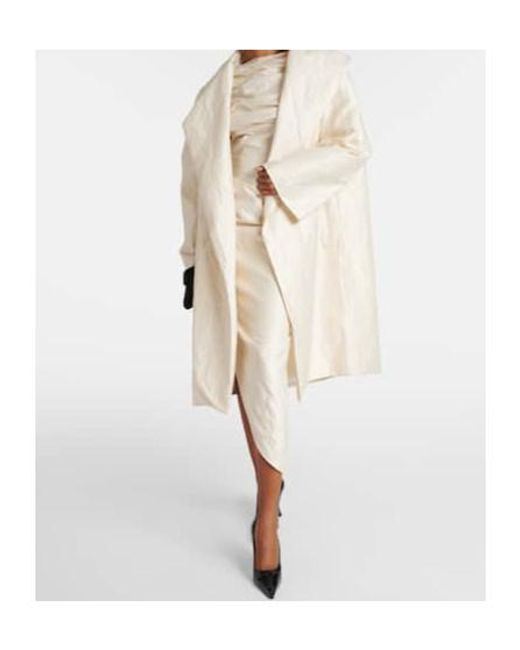 Maticevski White Sparkling Cotton-Blend Coat